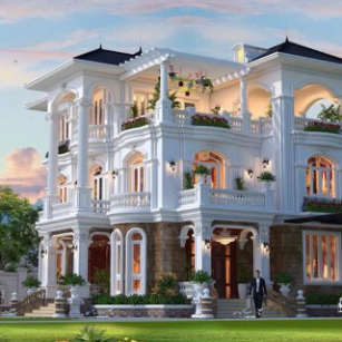 Biệt thự 3 tầng 140m2 tân cổ điển