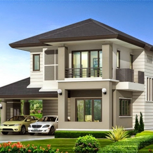 Thi Công Biệt Thự 2 Tầng Mini hiện đại tại Long An